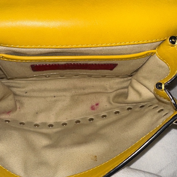 Valentino Garavani Mustard Studded Crossbody Bag - Picture 5 of 6